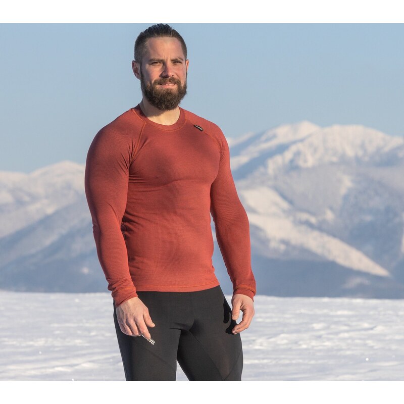 TERMOVEL Červené pánske funkčné termo tričko 57938162