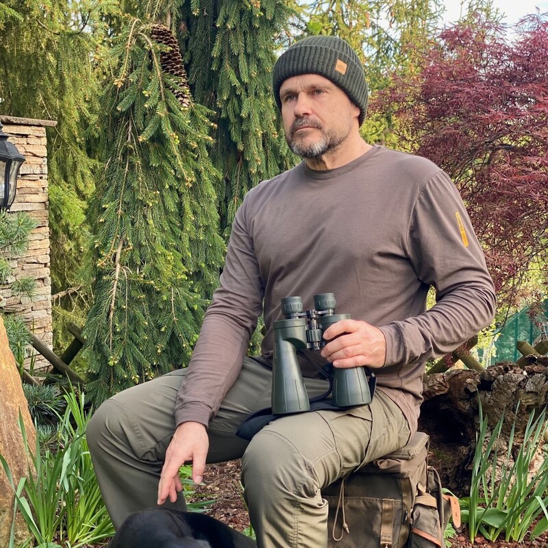 TERMOVEL Hnedé pánske tričko s ochranou proti kliešťom a komárom 57938183