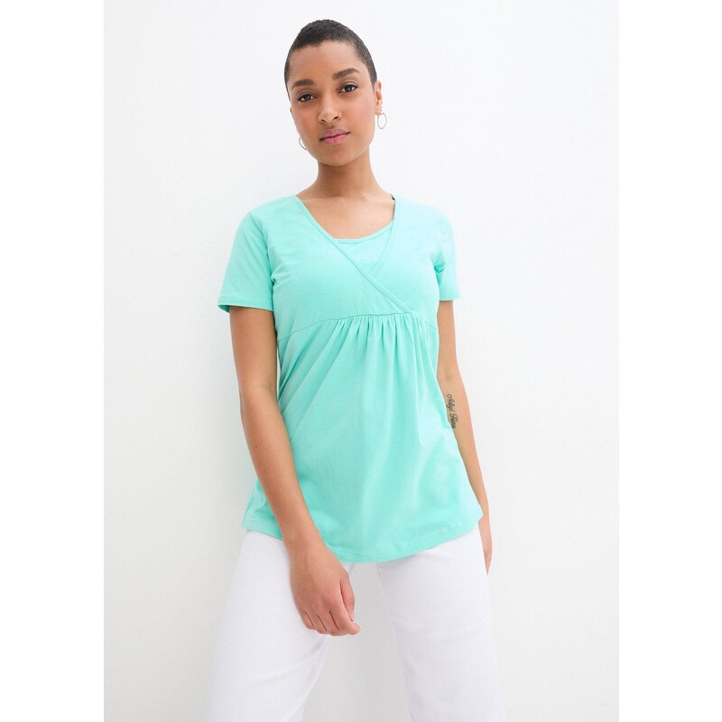 bonprix 2v1 tehotenské tričko na dojčenie, 2 ks, farba modrá 44741550