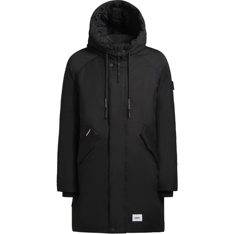 khujo Zimný kabát Anth čierna / šedobiela 57942700