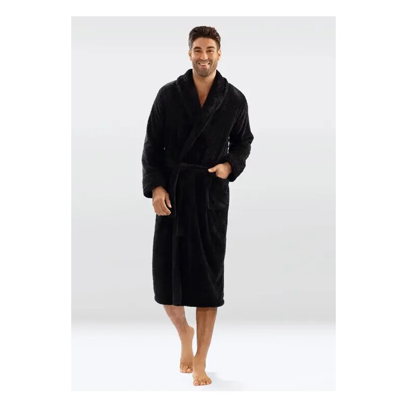 DKaren Pánsky huňatý župan 130 čierny 5536480