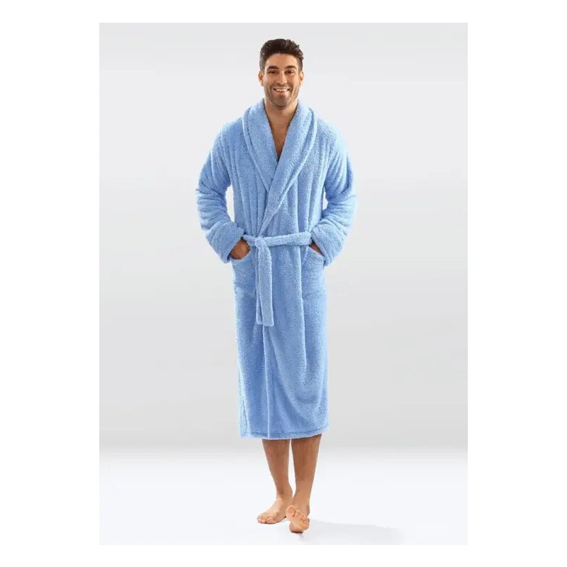 DKaren Pánsky huňatý župan 130 modrý 7838505