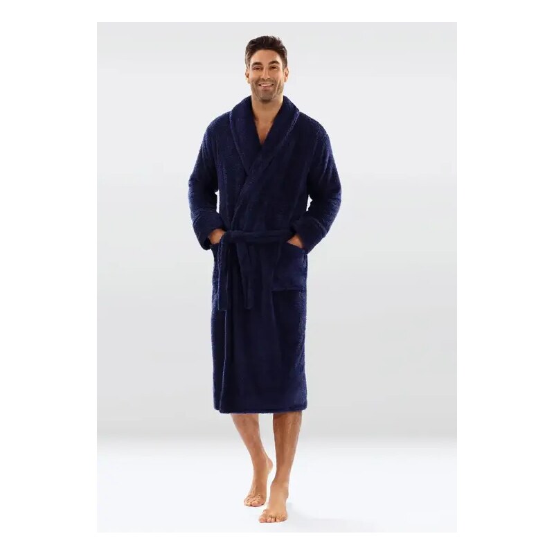 DKaren Pánsky huňatý župan 130 temno modrý 5536260