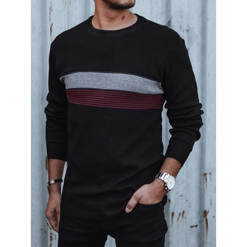 Dstreet Moderný čierny pánsky sveter 57944971