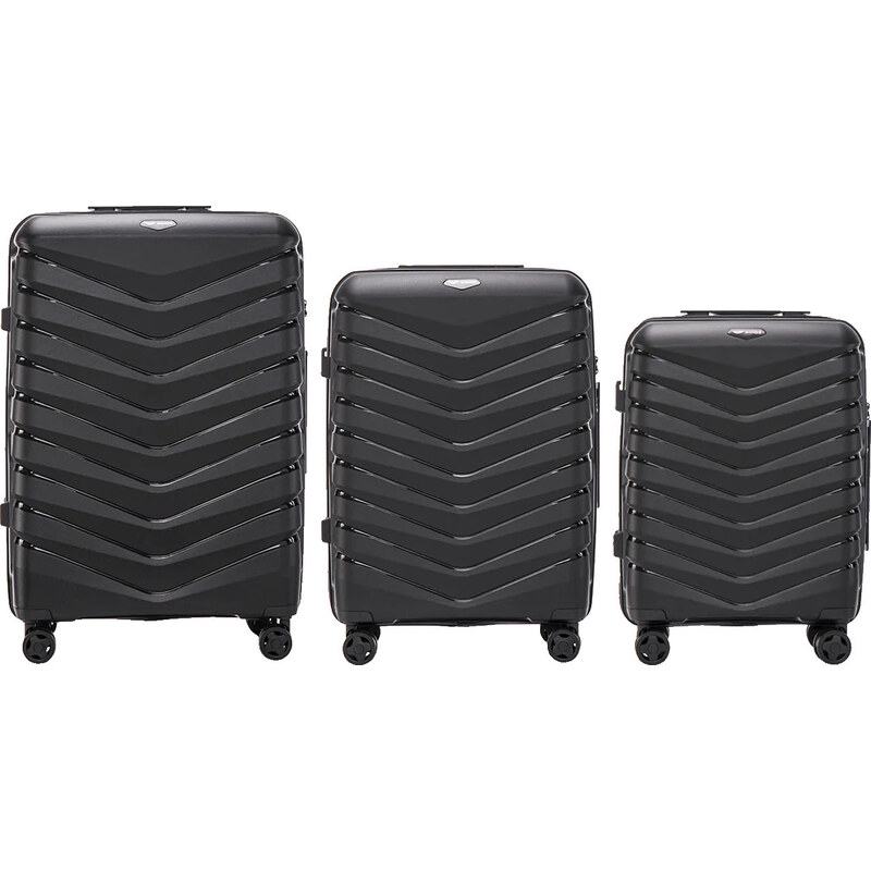 Čierna sada troch kufrov Phinx PHX01-3, Set of 3 Wings POLIPROPYLEN 57955865