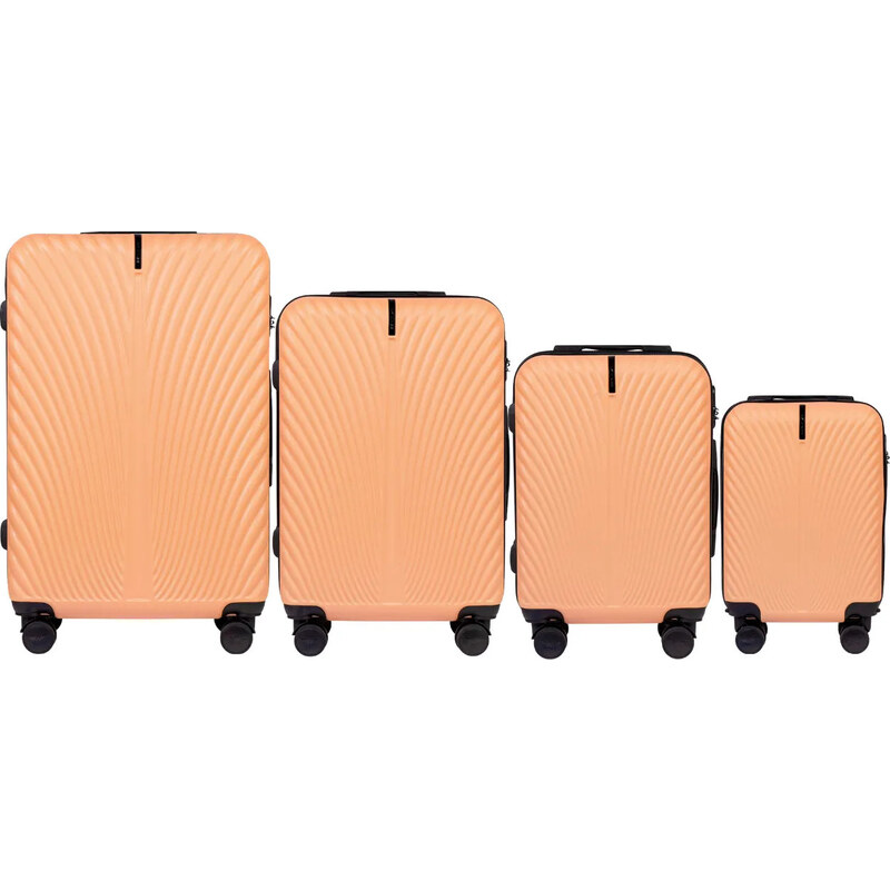 Broskyňová 4dielna súprava škrupinových kufrov SWAN SN120-4, Set of 4 57956010