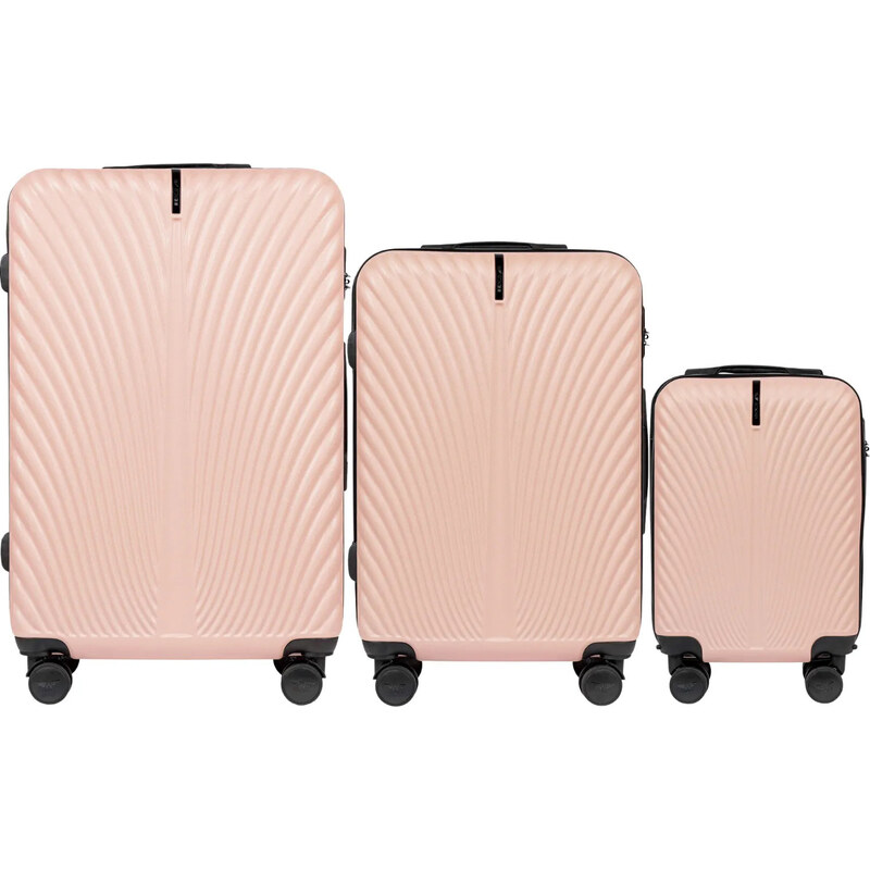 Púdrová sada 3 kufrov SN120-3, Set of 3 suitcases (L, M, XS) Wings ABS 57956356