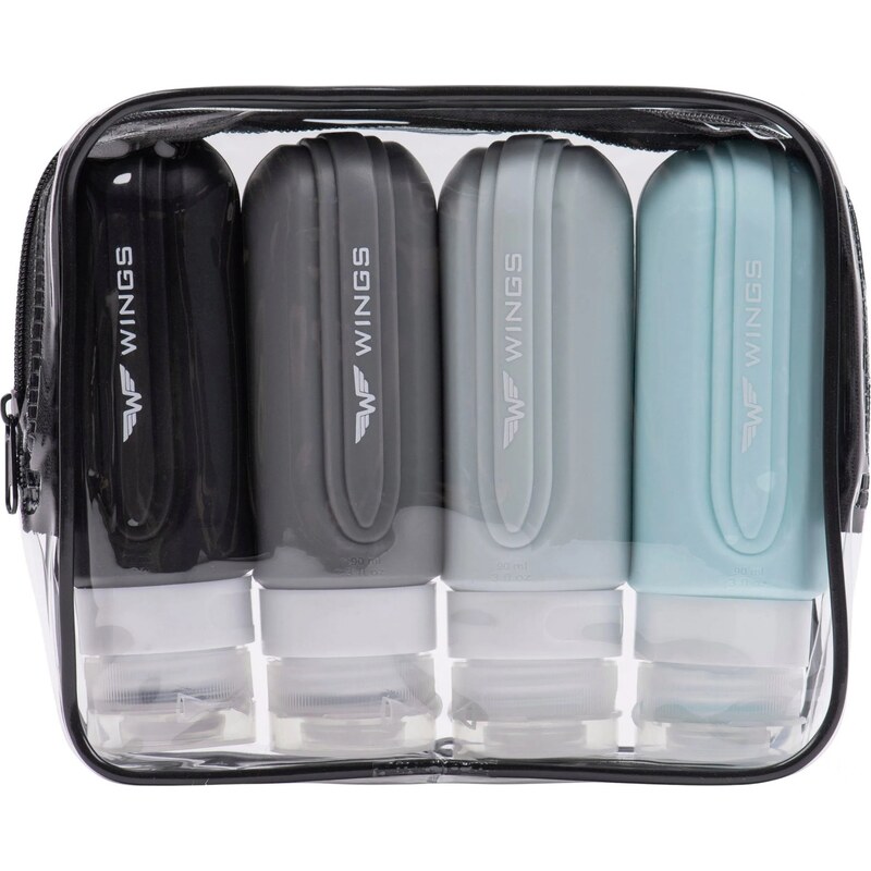 Sada 4 cestovných silikónových fľaštičiek WINGS Set of 4 silicone 57956428