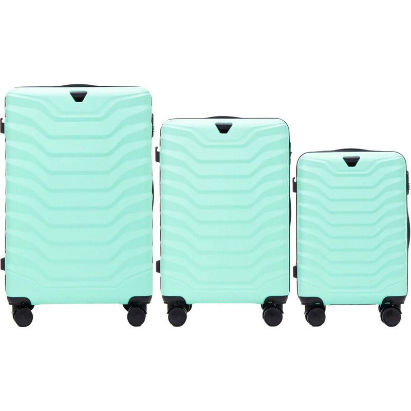 Mintová 3dielna sada kufrov PEAFOWL PEA01, Set of 3 suitcases (L,M,S) 57956433