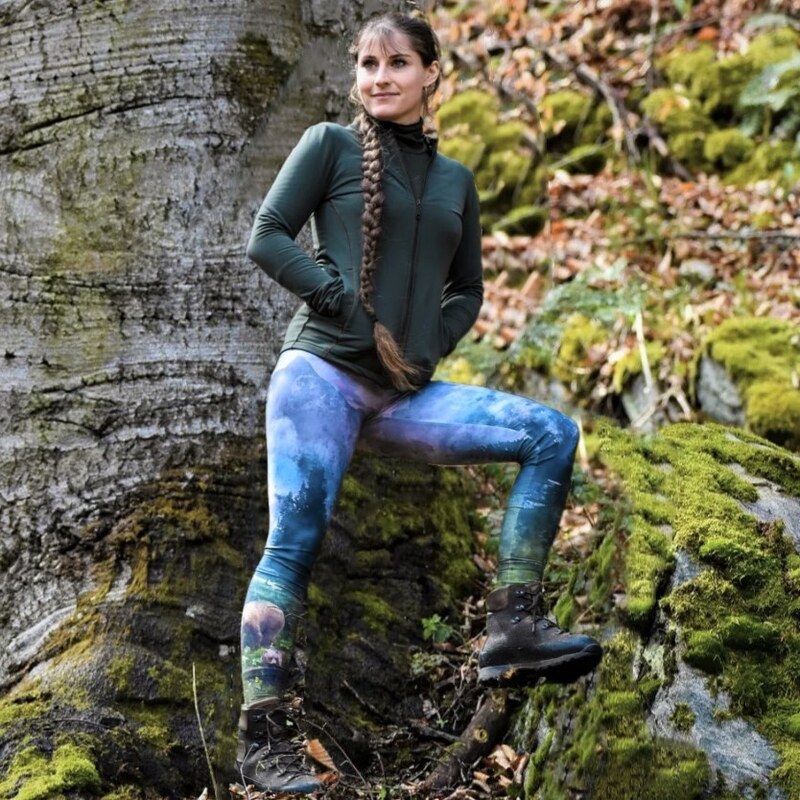 TERMOVEL Dámske funkčné legíny s netradičnou potlačou 57962898