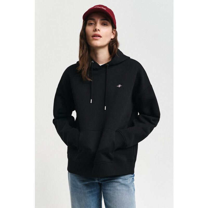 MIKINA GANT SHIELD HOODIE BLACK 55857062