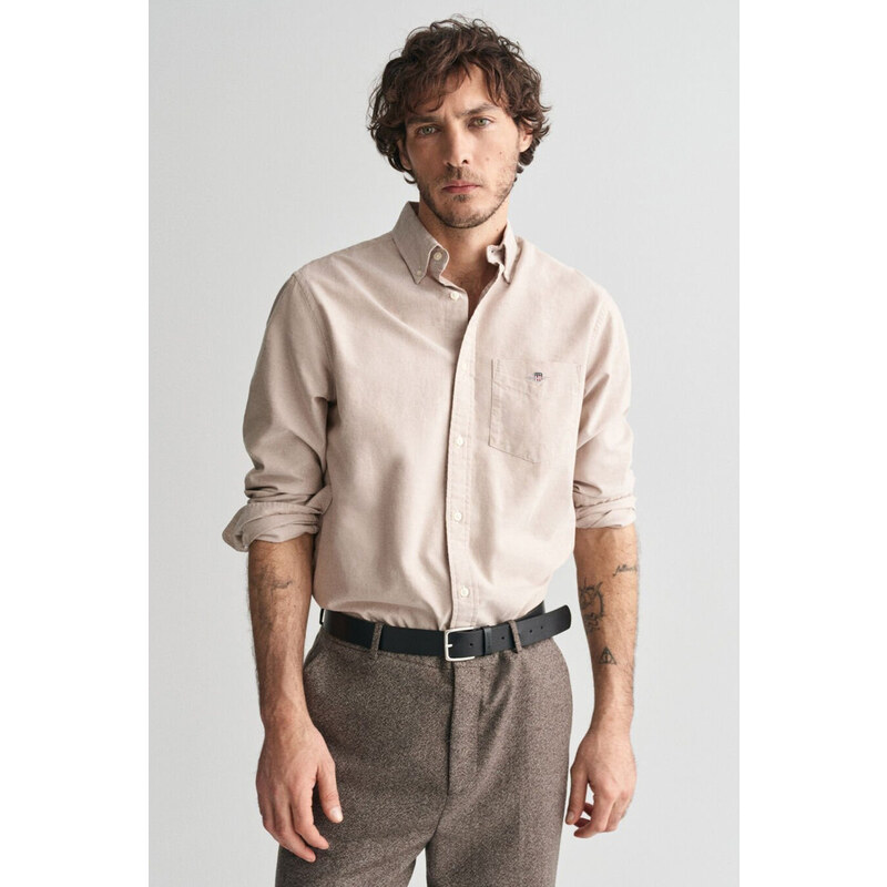 KOŠEĽA GANT REG OXFORD SHIRT WARM KHAKI 57240331