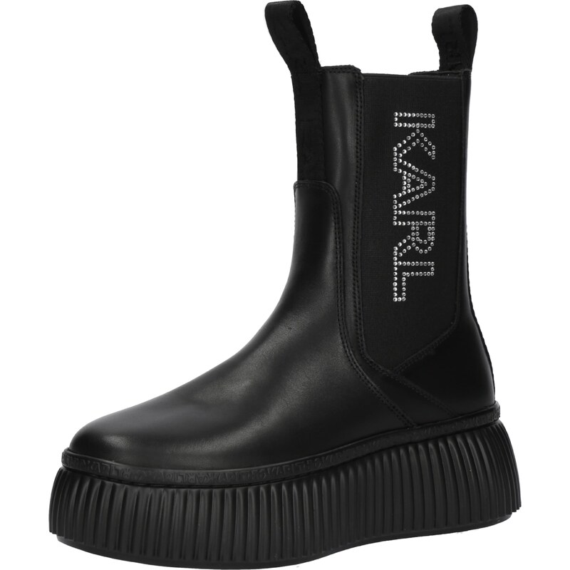 Karl Lagerfeld Chelsea čižmy KREEPER LO striebornosivá / čierna 57992274