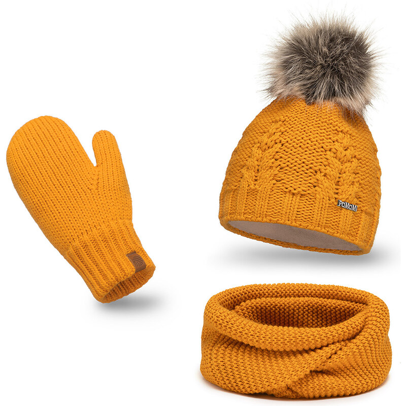 Sada Pamami 17549+14603+20680 - čiapka + šál + palčiaky 58135372