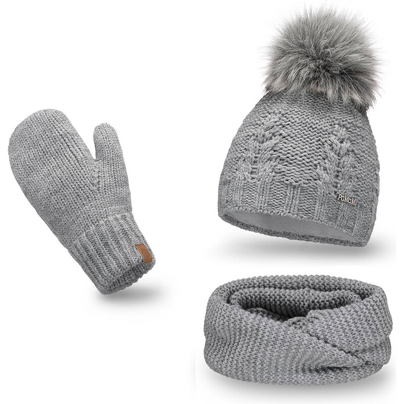 Sada Pamami 17549+14603+20680 - čiapka + šál + palčiaky 58135369