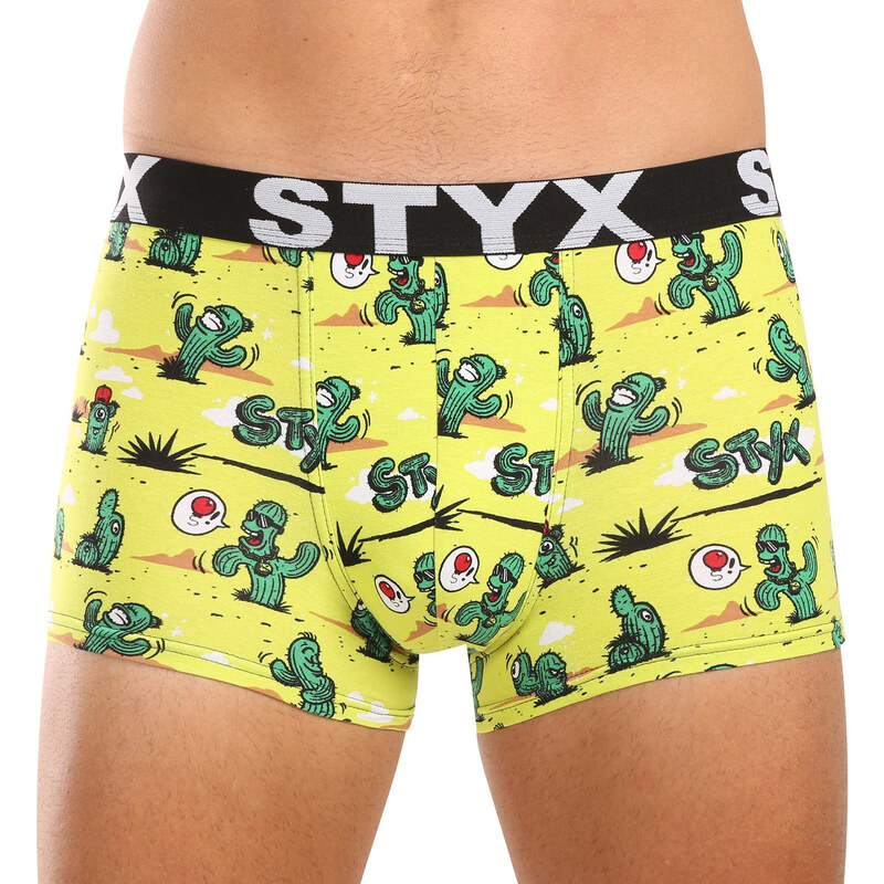 Pánske boxerky Styx art športová guma kaktusy (G1351) 58018658