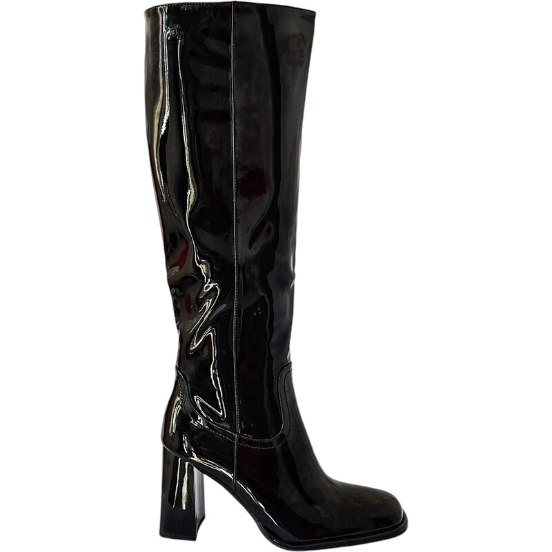 Lakované Čižmy Laura Biagiotti WT Patent Black 58130483