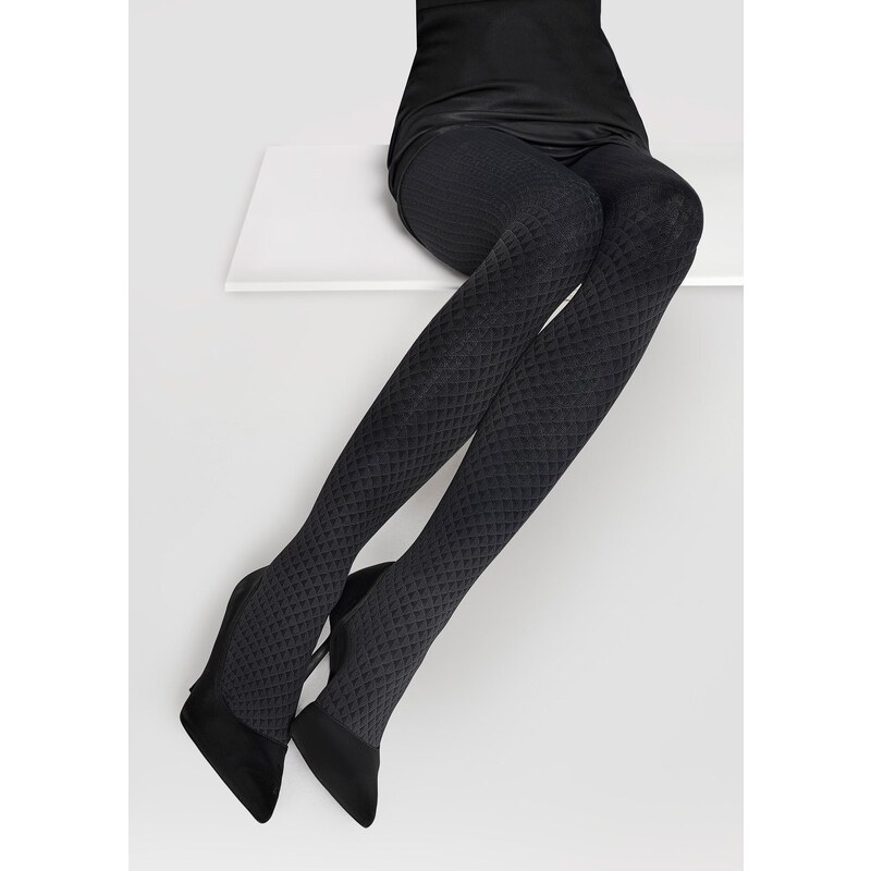 Pančuchy s jemným geometrickým vzorom NATTI D11 60 DEN Marilyn 67582614