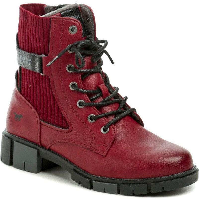 Mustang 1443-502-5 červená dámska zimná obuv 58132779