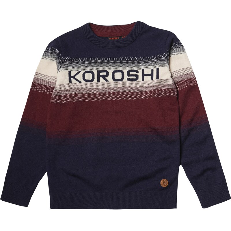 KOROSHI Sveter námornícka modrá / bordová / čierna / biela 58139450