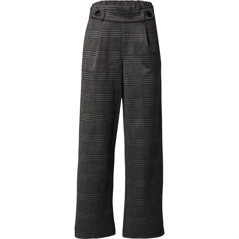 JDY Plisované nohavice JDYGeggo Mia sivá / čierna 58139914