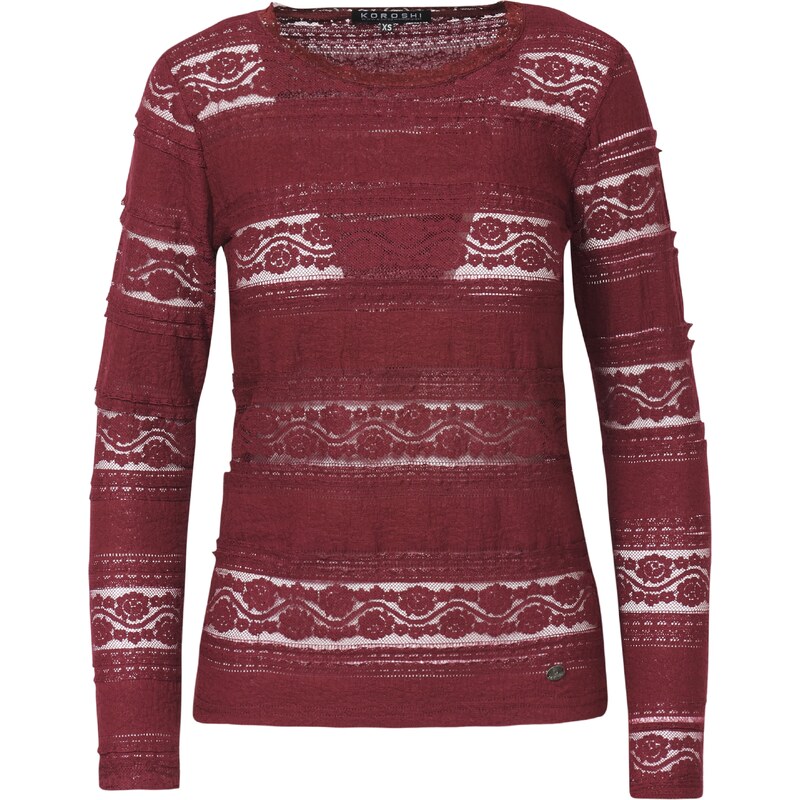 KOROSHI Tričko tmavočervená 58139437