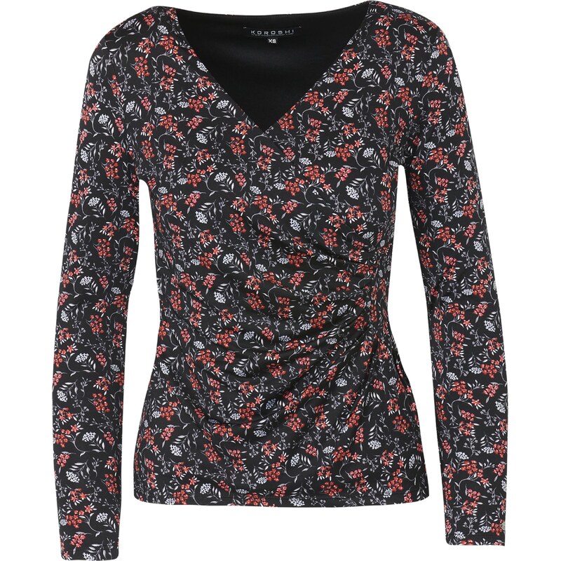 KOROSHI Tričko zmiešané farby / čierna 58139443