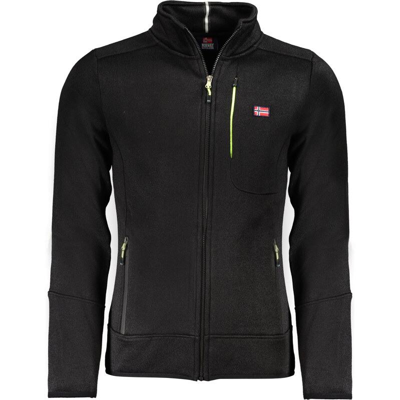 Športová Pánska Mikina so zipsom NORWAY 1963 Čierna 68242688