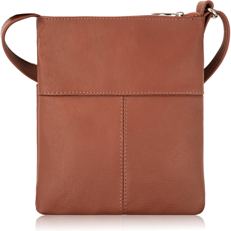 Abruzzo Dámska kožená crossbody kabelka ABR-49-CG | koňak ABR-49-CG 58145552