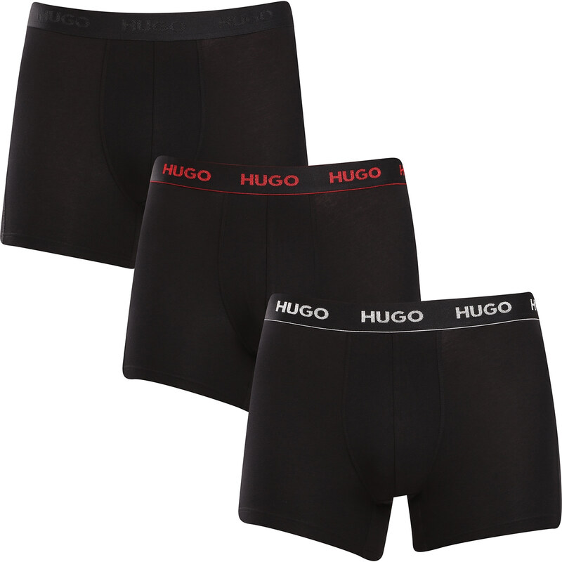 3PACK pánske boxerky HUGO čierné (50517886 991) 58146863