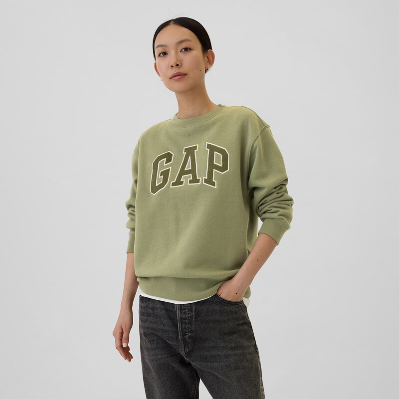 Mikina GAP Logo Crew Olive Cord XS 58150118