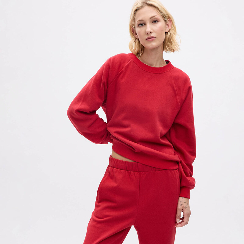Mikina GAP Pullover Crew Modern Red XS 58150285