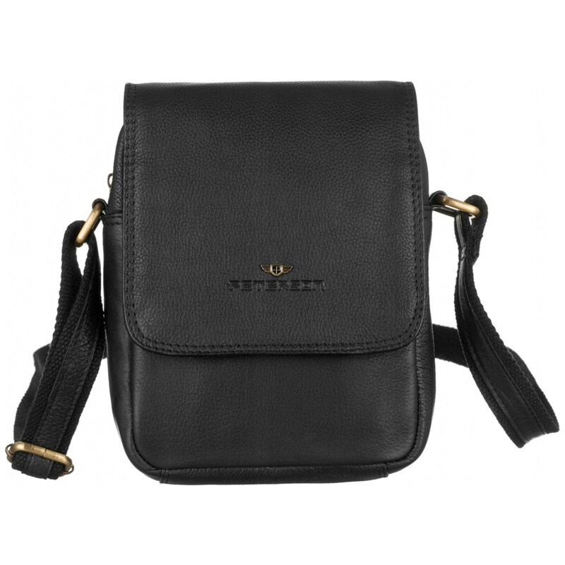 Peterson Pánska kožená crossbody taška čierna (KT227) 59793076