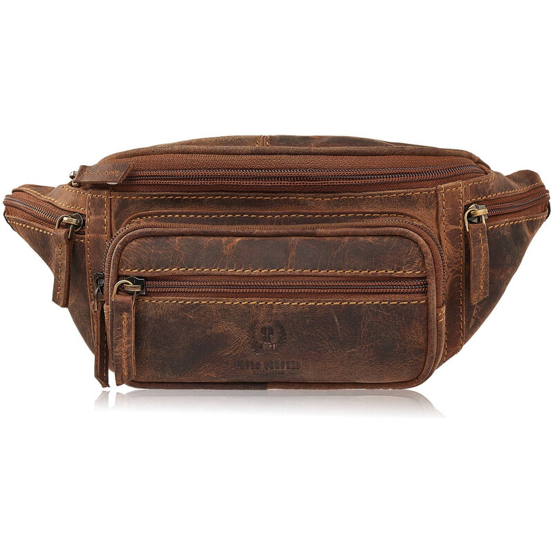 Paolo Peruzzi Pánska kožená ľadvinka vintage | hnedá T-136-HBR 57203053