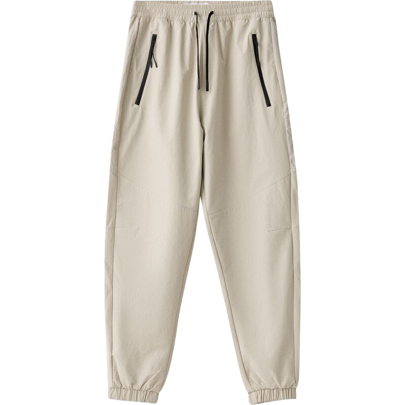 Bershka Nohavice svetlosivá 58155994