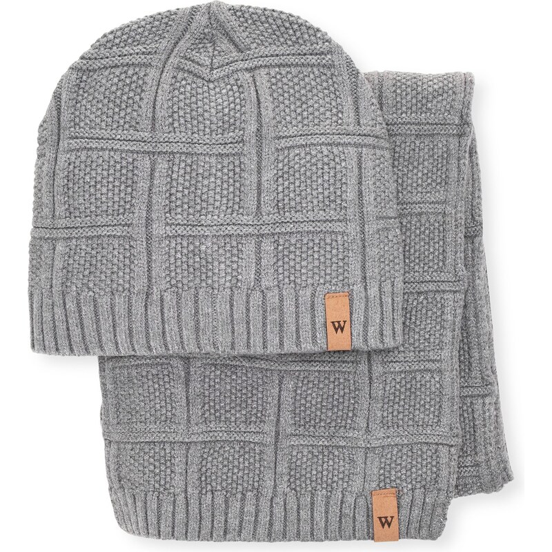 Pánsky set čiapka + šál Wittchen 99-SF-013-8 58154059