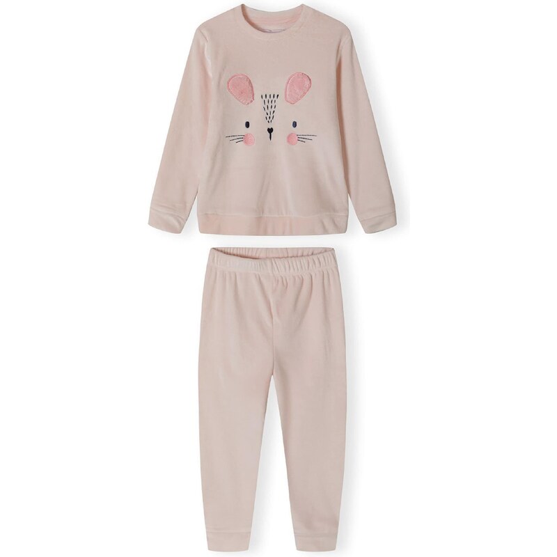 MINOTI Pyžamo svetloružová / čierna 58156255