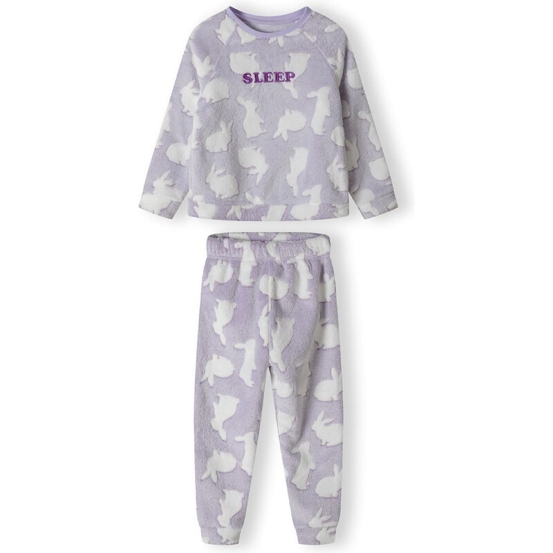 MINOTI Pyžamo fialová melírovaná / bordová / biela 58156262