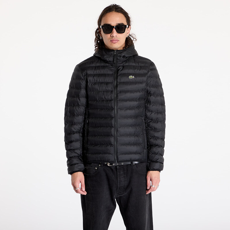 Bunda LACOSTE Water-Repellent Quilted Puffed Jacket Black M 61572132