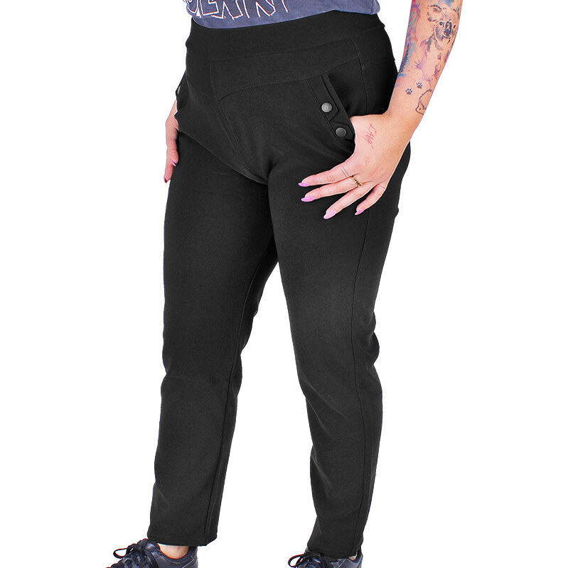 Teplákové nohavice pre moletky čierne STF 58163497