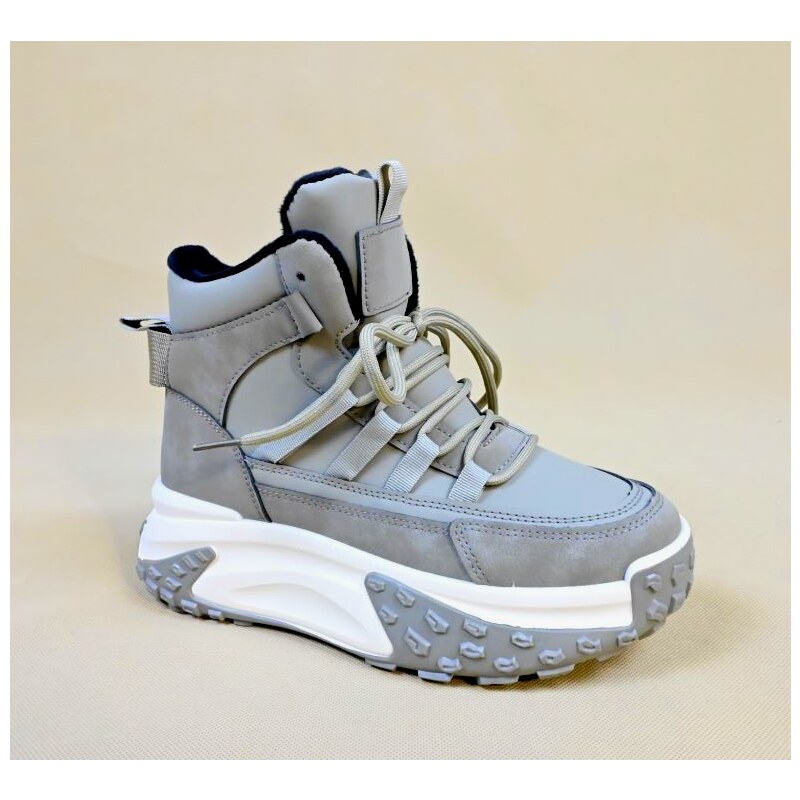 Dámske čižmy Mat Star W138480 - Grey 58164042