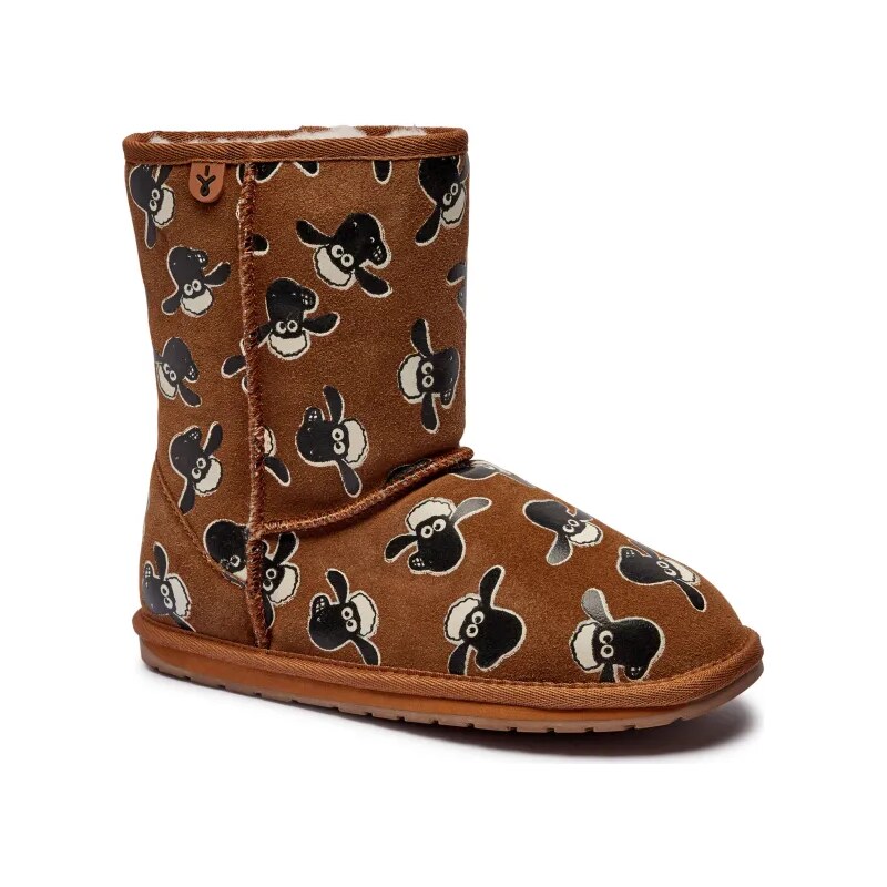 EMU Australia Kožené snehule Shaun The Sheep Print 58167421