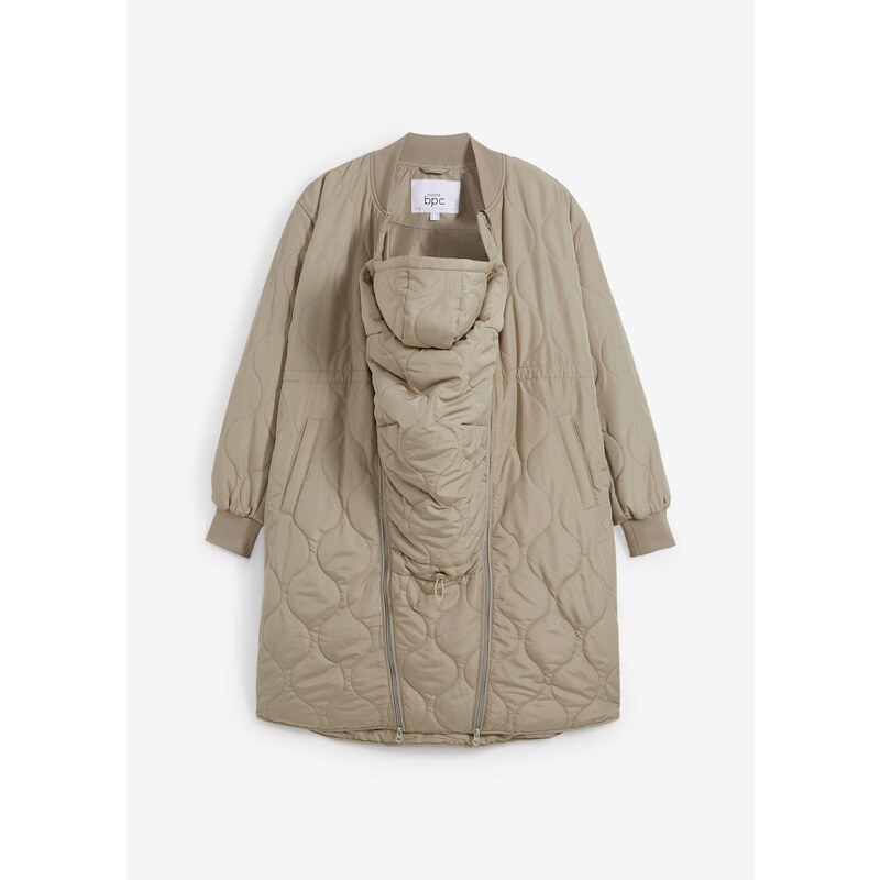 bonprix Materský prešívaný kabát/na nosenie detí, farba zelená 56356574