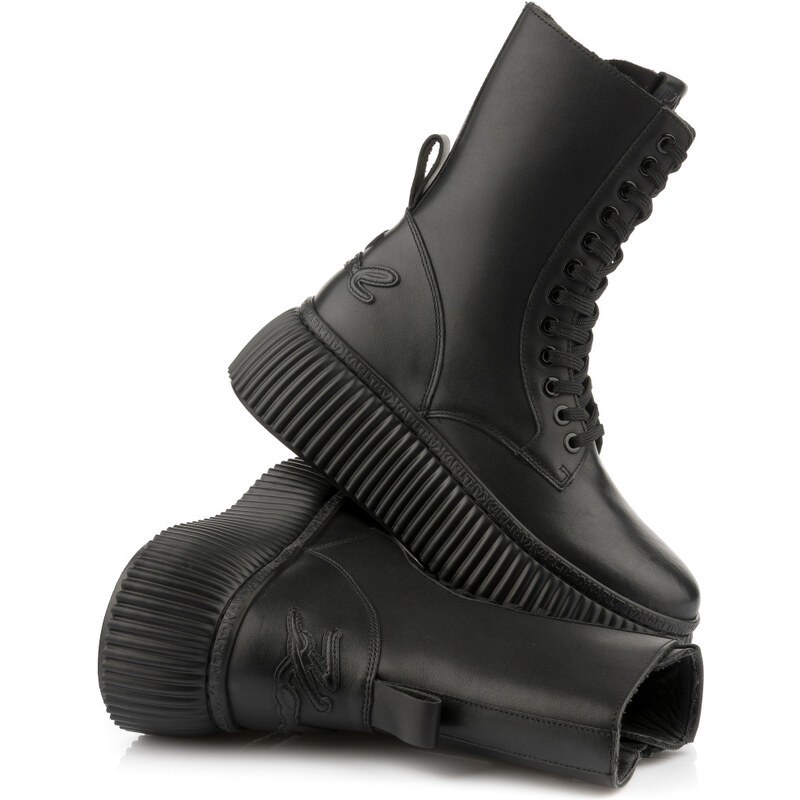 ČLENKOVÁ OBUV KARL LAGERFELD KREEPER LO MID LEG LACE BOOT 58170500