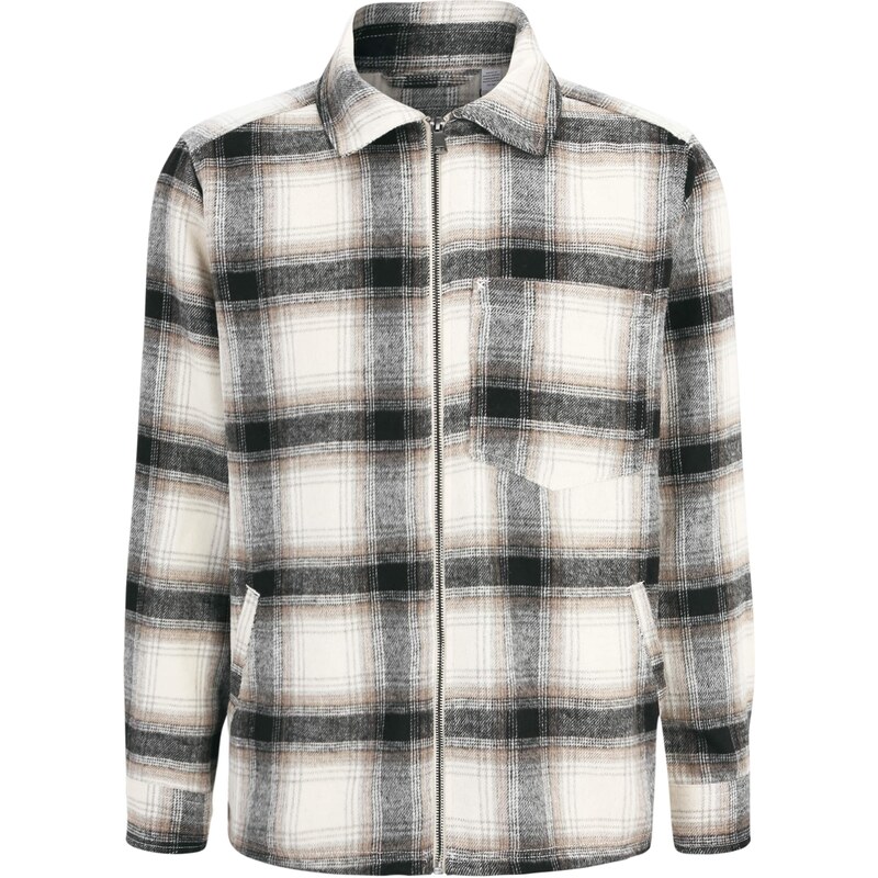 Only & Sons Košeľa ONSAustin béžová / čierna / biela ako vlna 58172060