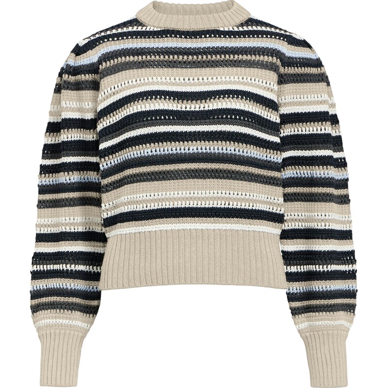 OBJECT Sveter Lola krémová / modrá / tmavosivá 58423772