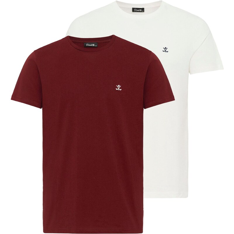 Cool Hill Tričko bordová / biela 58253252