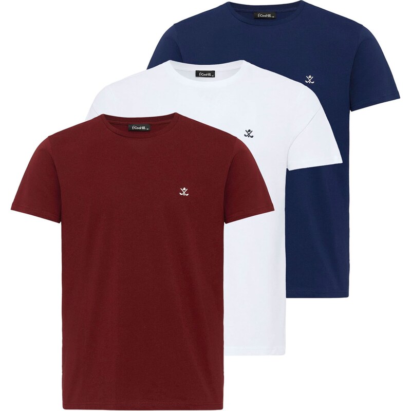 Cool Hill Tričko námornícka modrá / bordová / biela 58253256