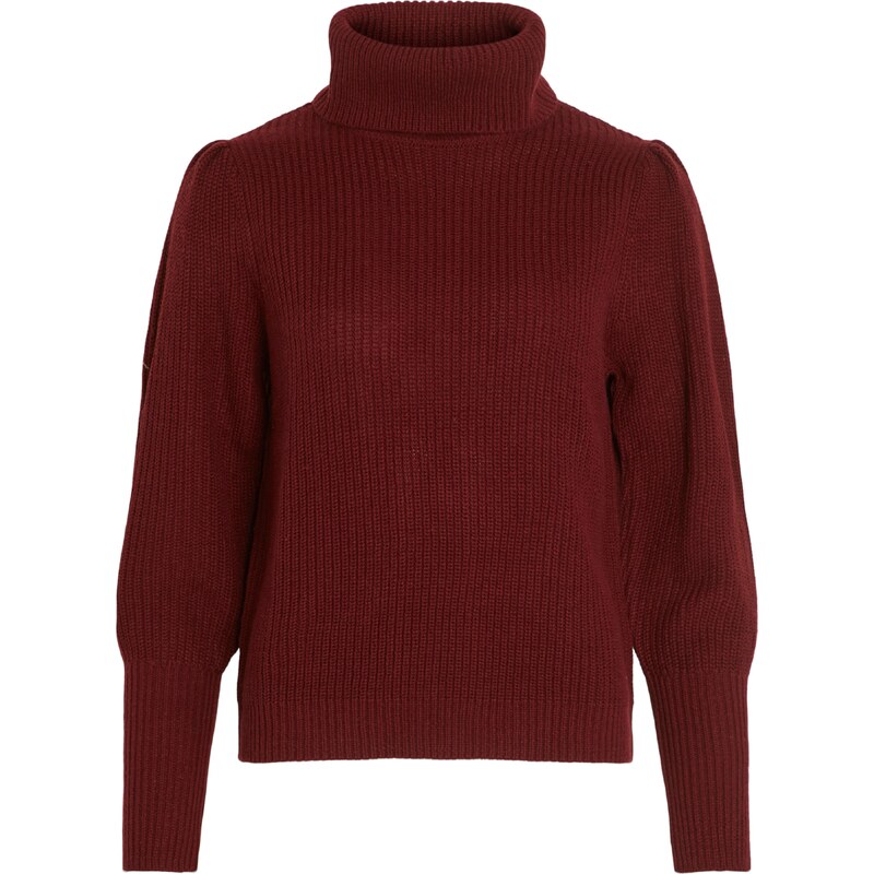 VILA Sveter VILOU vínovo červená 60134062