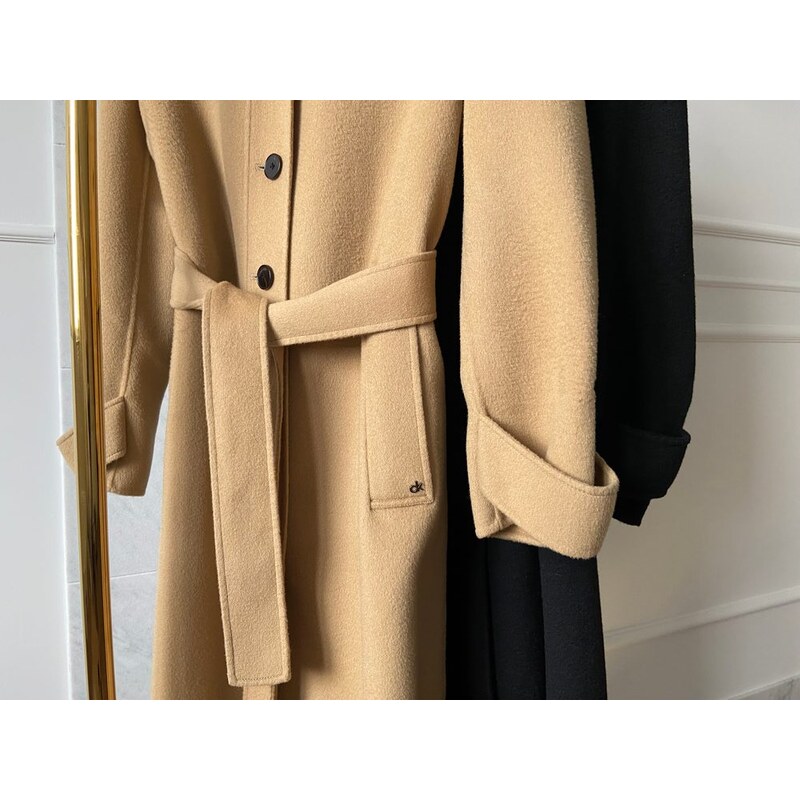Calvin Klein béžový flaušový kabát